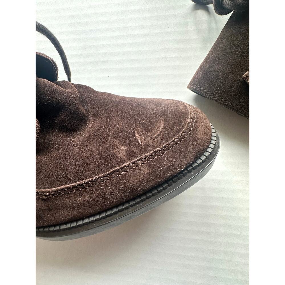 Aquatalia "Irene" Weatherproof Chestnut Brown Suede Boots - Size 7.5 - Picture 2 of 8
